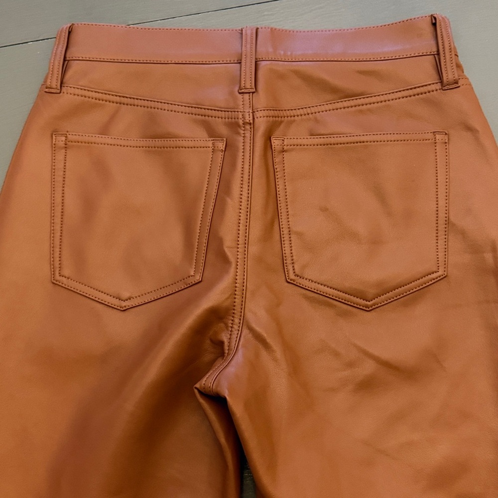 J. Crew slim wide leg faux leather pants - Picture 6 of 7